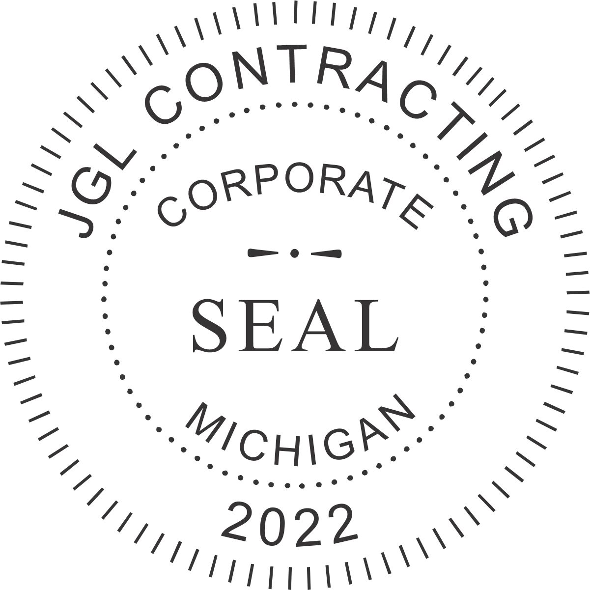 Corporate Seal Pocket Embosser Custom, Laser Etched